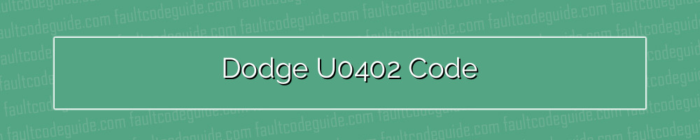 dodge u0402 code