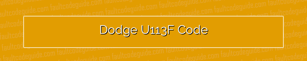 dodge u113f code