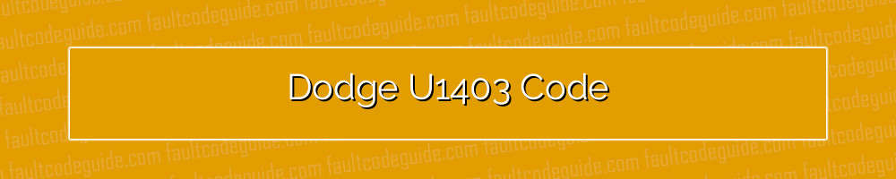 dodge u1403 code