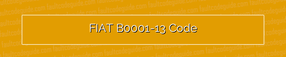 fiat b0001-13 code