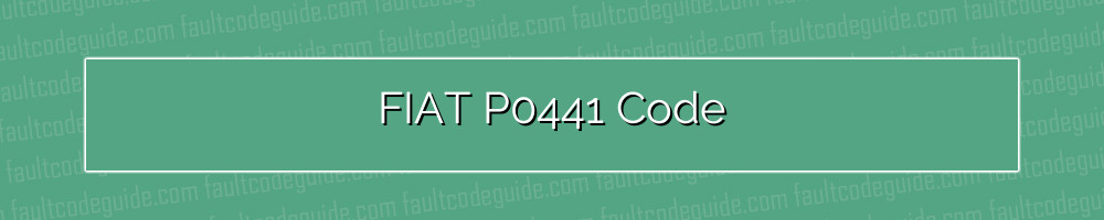 fiat p0441 code