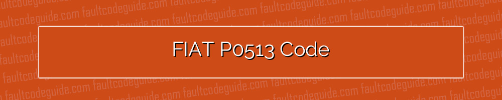 fiat p0513 code