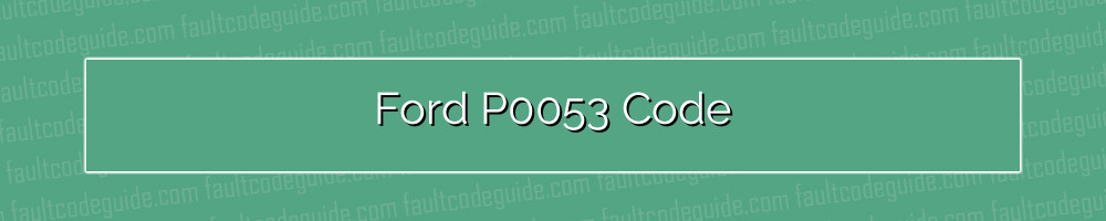 ford p0053 code