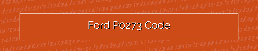 ford p0273 code