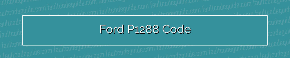 ford p1288 code