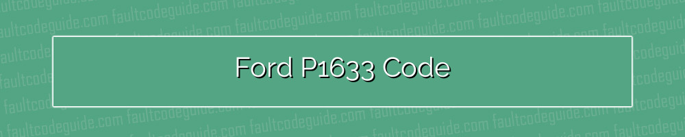 ford p1633 code