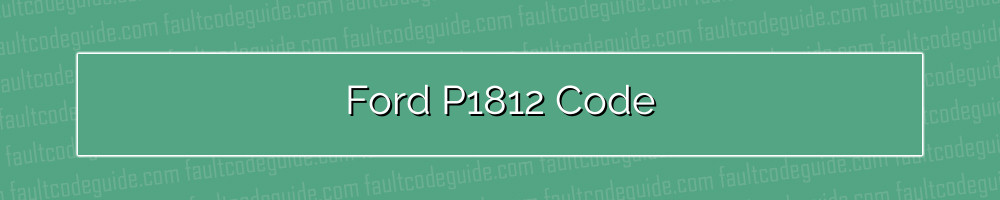 ford p1812 code