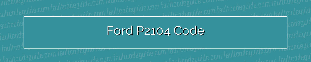 ford p2104 code