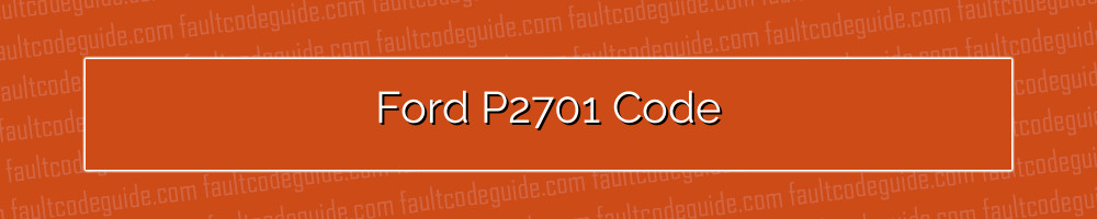 ford p2701 code