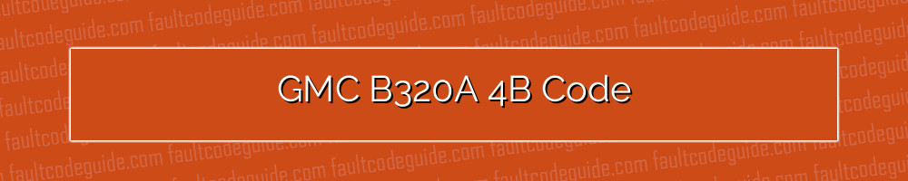 gmc b320a 4b code