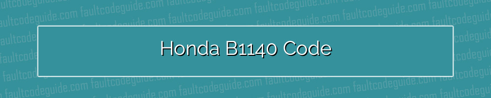 honda b1140 code