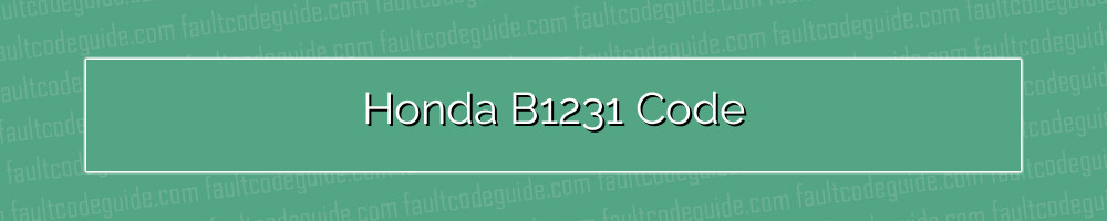 honda b1231 code