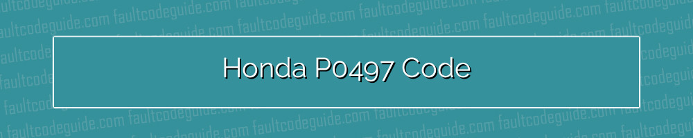 honda p0497 code