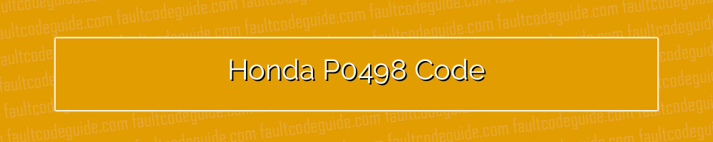 honda p0498 code