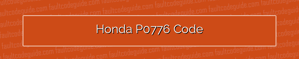 honda p0776 code