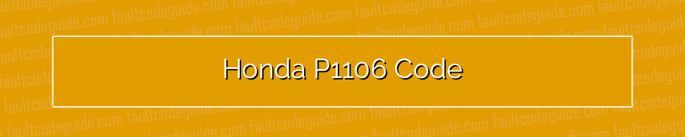 honda p1106 code