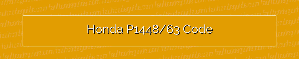 honda p1448/63 code