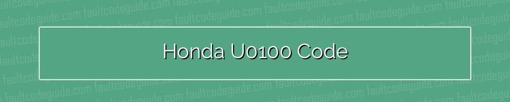 honda u0100 code