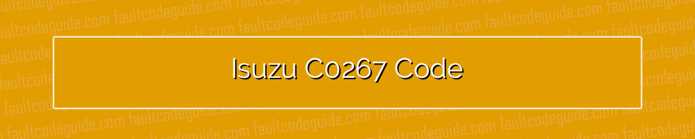 isuzu c0267 code