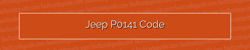 jeep p0141 code