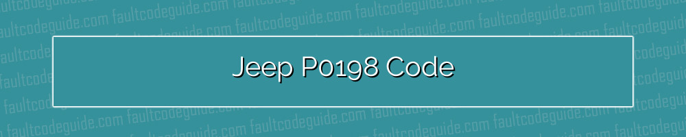 jeep p0198 code