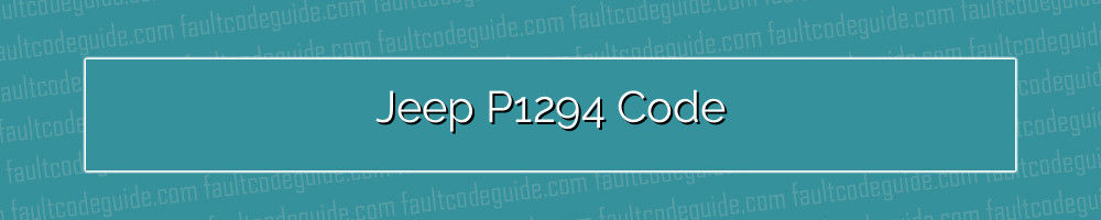 jeep p1294 code