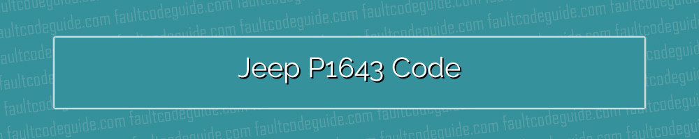 jeep p1643 code