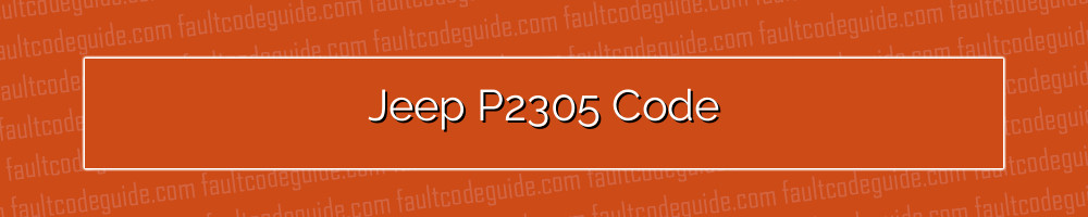 jeep p2305 code