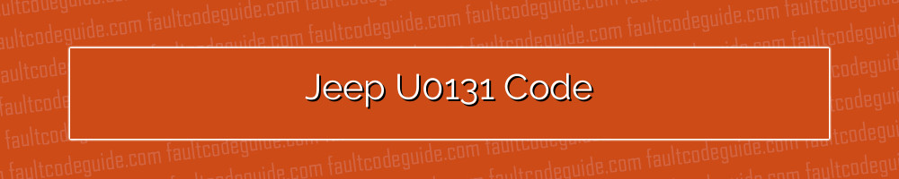 jeep u0131 code