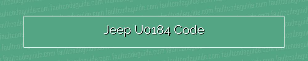 jeep u0184 code