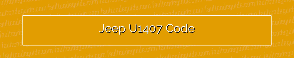 jeep u1407 code