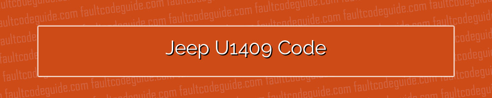 jeep u1409 code