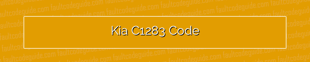 kia c1283 code