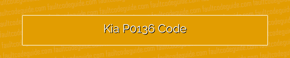 kia p0136 code