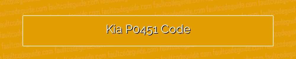kia p0451 code