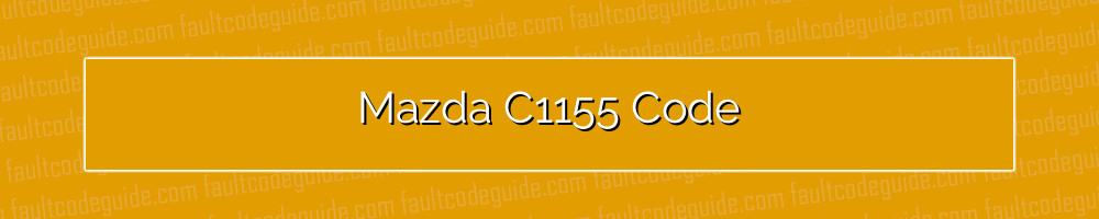 mazda c1155 code