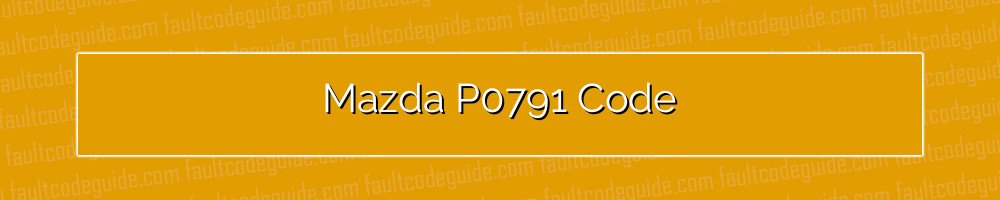 mazda p0791 code