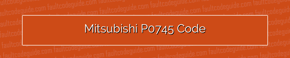 mitsubishi p0745 code