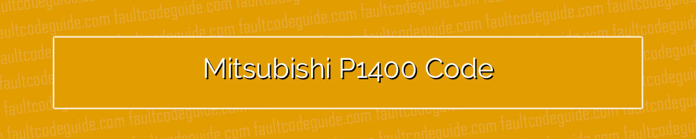 mitsubishi p1400 code