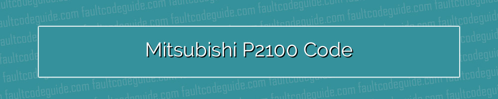mitsubishi p2100 code