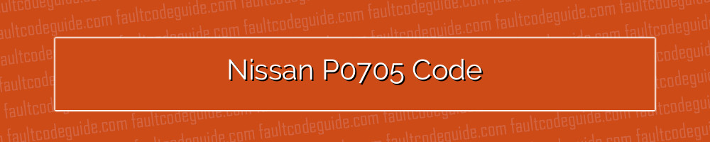 nissan p0705 code