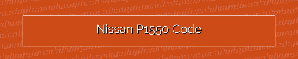 nissan p1550 code