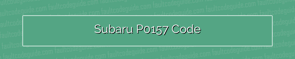 subaru p0157 code