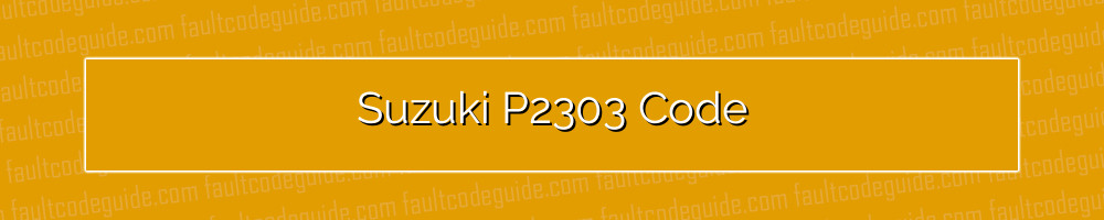suzuki p2303 code