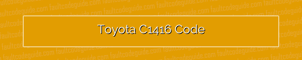 toyota c1416 code