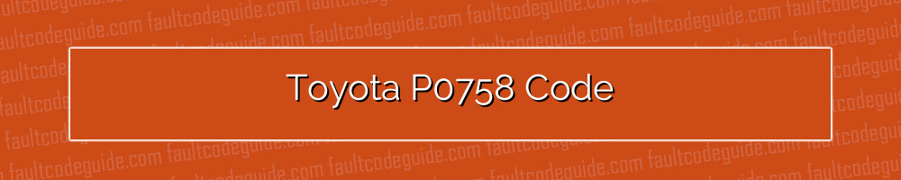 toyota p0758 code