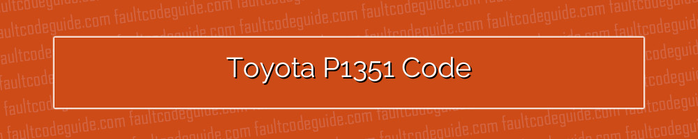 toyota p1351 code