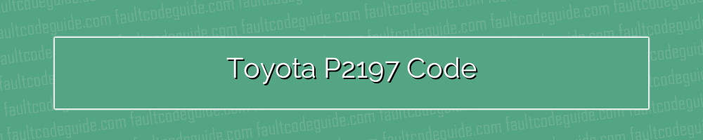 toyota p2197 code