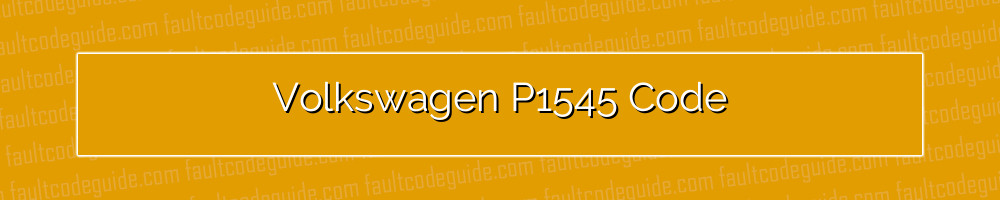 volkswagen p1545 code