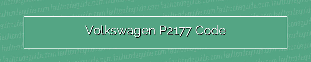volkswagen p2177 code